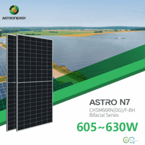 Alternative view of Tấm pin năng lượng mặt trời ASTRO N7 CHSM66RN(DG)/F-BH Bifacial Series 605W| 610W| 615W| N-Type, 02 Mặt kính